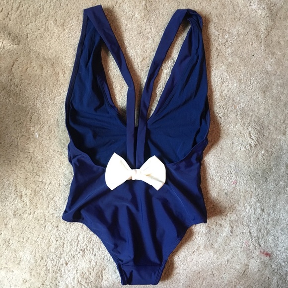BNWT Asos bow back plunge swimsuit - Picture 3 of 4
